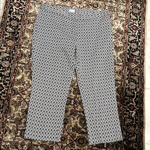 Laundry By Shelli Segal Geometric Black and White Capri Pants Size 12